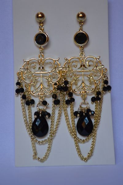 Maxi Brinco Preto Delicado